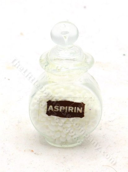 (image for) Miniature Glass Jar of Aspirin