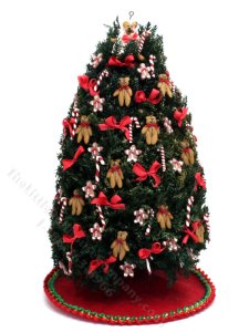 (image for) Miniature Handmade Teddy Bear Christmas Tree