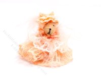 (image for) Miniature "Fuss and Feathers" Teddy Bear for Dollhouses