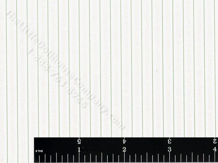 (image for) Pink and Green Stripe Miniature Wallpaper for Dollhouses