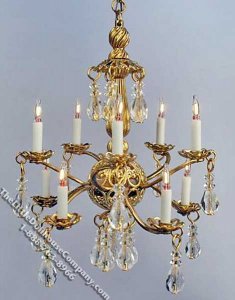 (image for) Dollhouse Scale Model Cotillion Chandelier