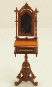 (image for) Miniature Walnut Shaving Stand with Mirror
