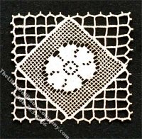 (image for) Miniature Square Laser Cut Doily for Dollhouses