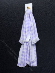 (image for) Miniature Purple Gingham Robe on Hook by Bette Jo Chudy