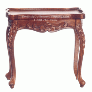 (image for) Miniature Walnut Dijon Side Table for Dollhouses