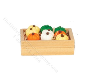 (image for) Miniature Crate with Pumpkins for Dollhouses