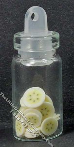 (image for) Miniature Sliced Bananas in a Jar for Dollhouses