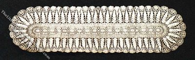 (image for) Miniature Large Laser Cut Doily Table Runner for Dollhouses
