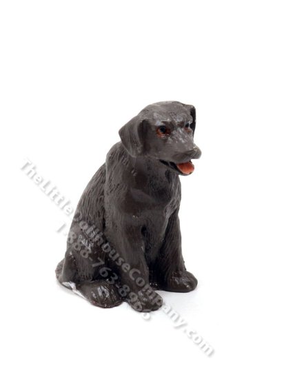 (image for) Miniature Chocolate Lab Retriever for Dollhouses