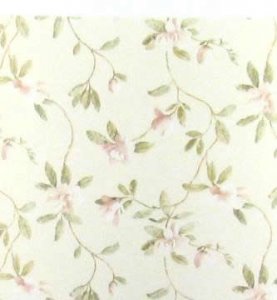 (image for) Dollhouse Scale Model Wallpaper Magnolia Flowers