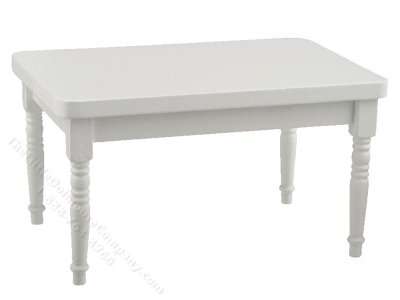 (image for) Miniature White Kitchen Table For Dollhouses