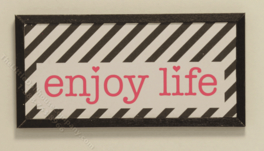 (image for) Miniature 'Enjoy Life' Rectangular Print on Wood Panel
