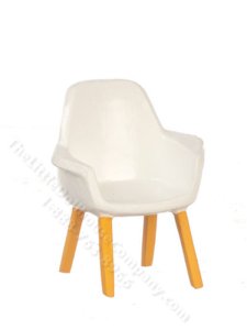 (image for) Miniature White Organic Chair for Dollhouses