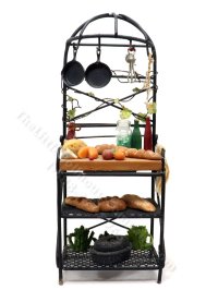 (image for) Miniature Baker's Rack for Dollhouses