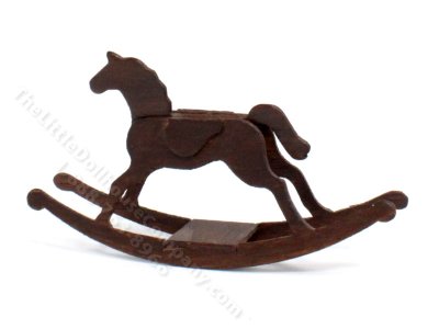 (image for) Vintage Handmade Miniature Rocking Horse for Dollhouses