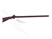 (image for) Miniature Rifle and Powder Horn for Dollhouses