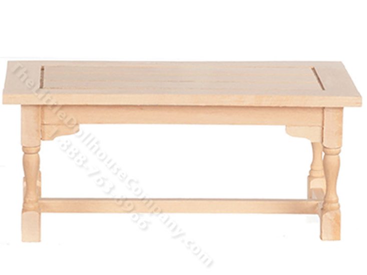 (image for) Miniature Unfinished Trestle Working Table for Dollhouses