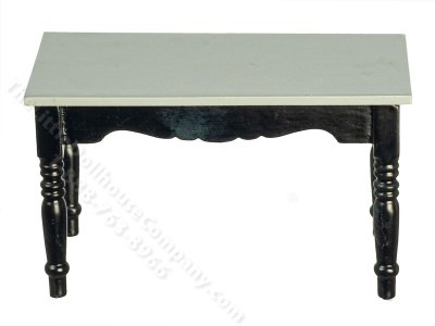 (image for) Miniature Model Black and Grey Kitchen Table for Dollhouses