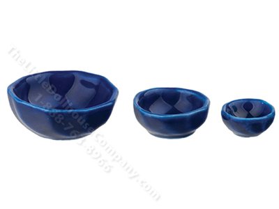 (image for) Miniature Set of 3 Blue Nesting Bowls