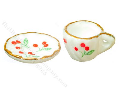 (image for) Miniature Cherries Tea Cup and Saucer