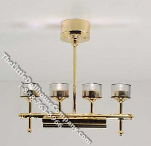 (image for) Dollhouse Scale Model 4 Bulb Battery Operated Ceiling Light