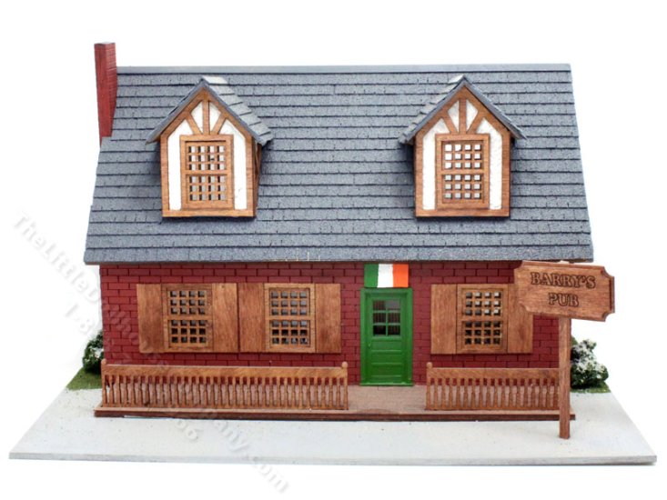 (image for) 1:48 Scale Assembled Irish Pub Dollhouse