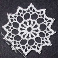 (image for) Miniature Handmade Lace Flower Shaped Doily for Dollhouses