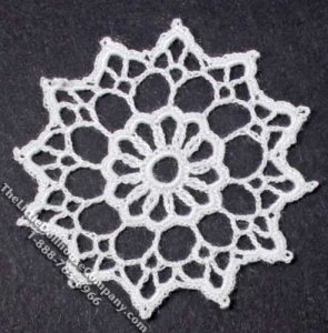 (image for) Miniature Handmade Lace Flower Shaped Doily for Dollhouses
