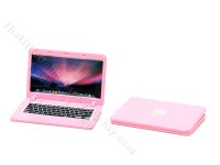 (image for) Miniature Laptop Computer for Dollhouses - Pink
