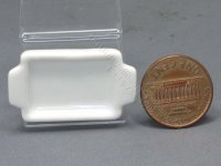 (image for) Miniature White Ceramic Rectangular Serving Tray