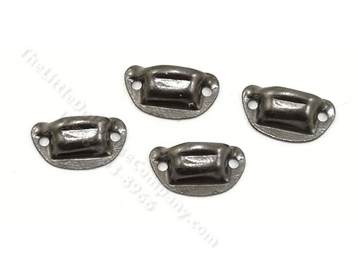(image for) Miniature Pewter Victorian Drawer Pull for Dollhouses