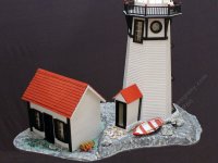 (image for) Half-Scale Lighthouse and Keeper's Cottage on Rocky Shore