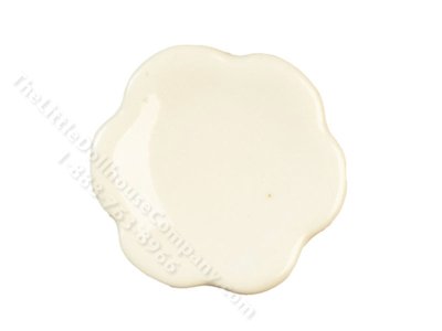 (image for) Miniature Small Round Scalloped Plate for Dollhouses