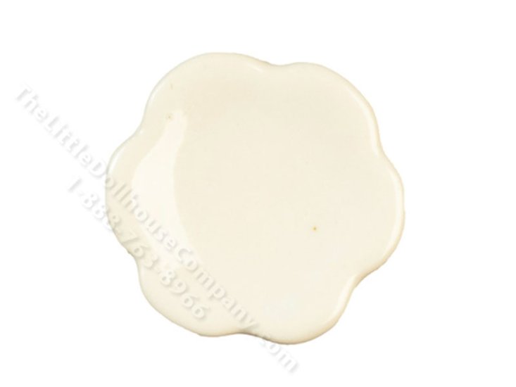 (image for) Miniature Small Round Scalloped Plate for Dollhouses