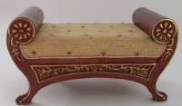 (image for) Miniature French 16th Century Walnut Settee For Dollhouses