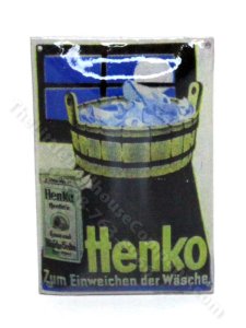 (image for) Miniature "Henko" Glass Sign for Dollhouse