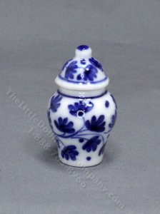 (image for) Miniature Blue and White Ginger Jar for Dollhouses
