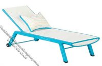 (image for) Dollhouse Scale Model Blue Sun Chaise