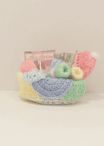 (image for) Miniature Crochet Basket For Dollhouses