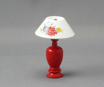 (image for) Miniature Red Metal Table Lamp