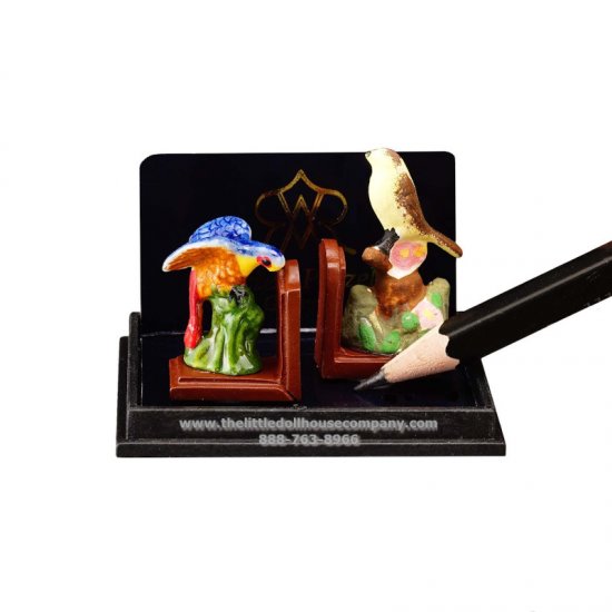 (image for) Bookend with Bird Figurines