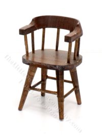 (image for) Vintage Miniature Walnut Armchair for Dollhouses