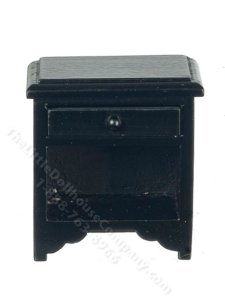 (image for) Miniature Night Stand for Dollhouses, Black