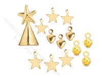 (image for) Miniature Gold Christmas Ornaments for Dollhouses