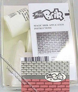 (image for) Miniature White Magic Brik Kit for Dollhouses, Covers 4-1/2sq ft