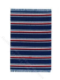(image for) Miniature Red/White/Blue Striped Rug for Dollhouses