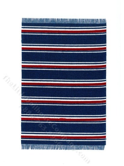 (image for) Miniature Red/White/Blue Striped Rug for Dollhouses