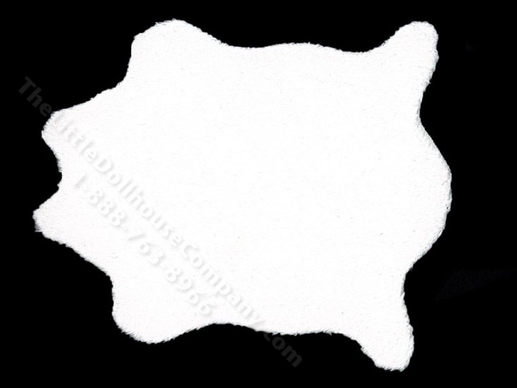 (image for) Miniature White Hide Rug for Dollhouses