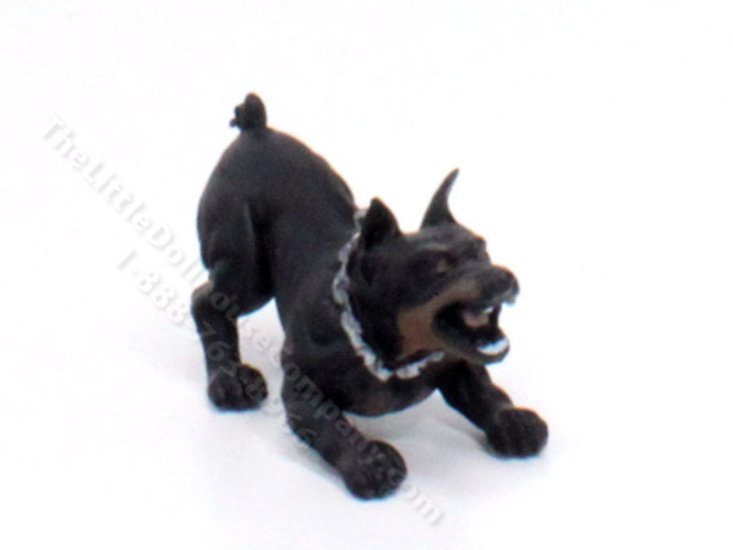 (image for) Miniature Snarling Rottweiler for Dollhouses