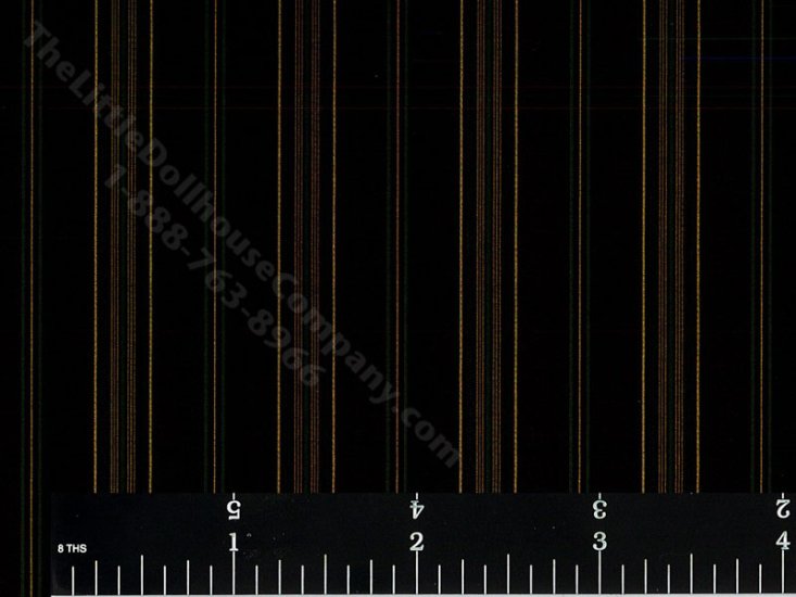 (image for) Dollhouse Scale Model Black Striped Wallpaper
